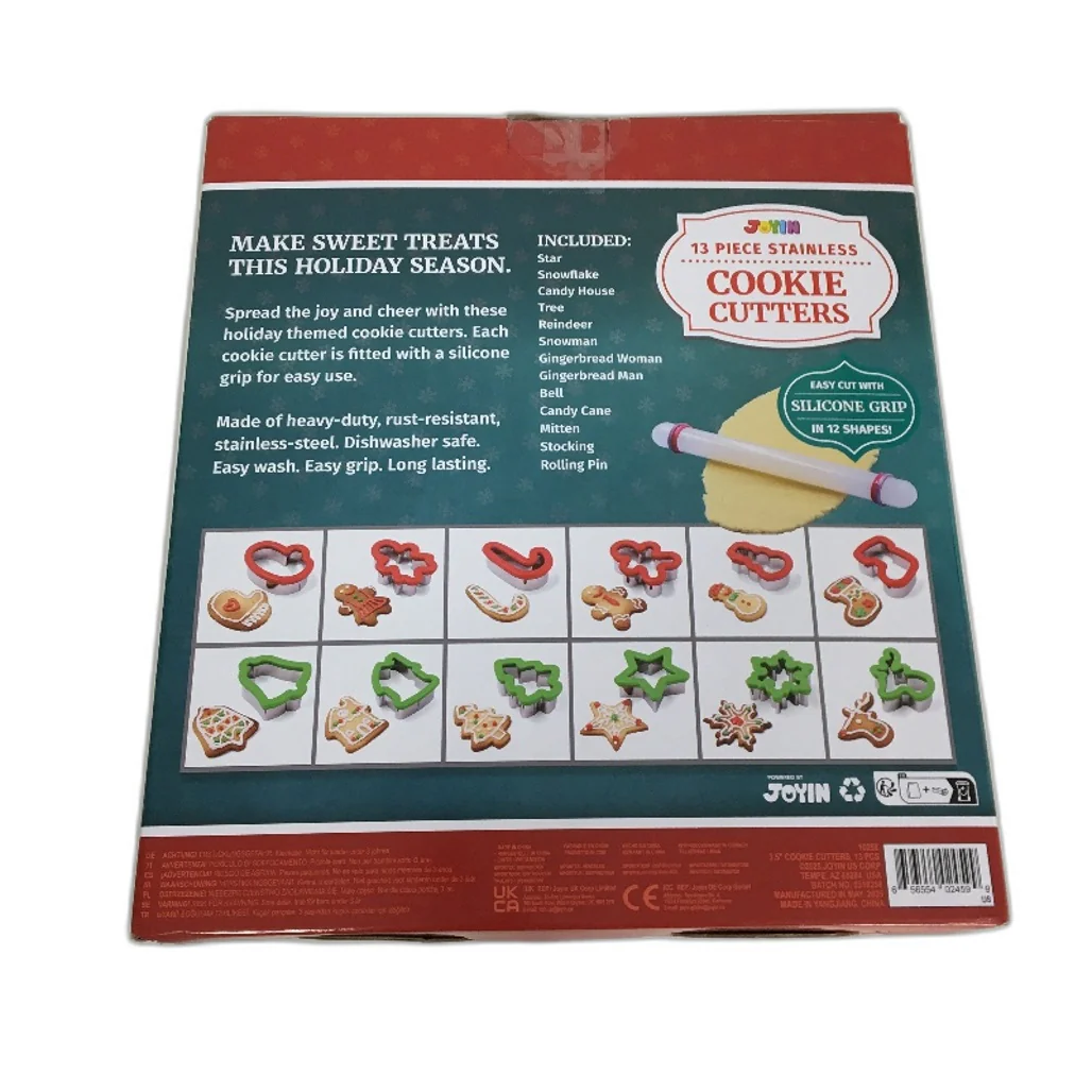 Joyin 13 Piece 3.5 Inch Christmas Cookie Mold Cutter Set with Grip NEW - Image 5