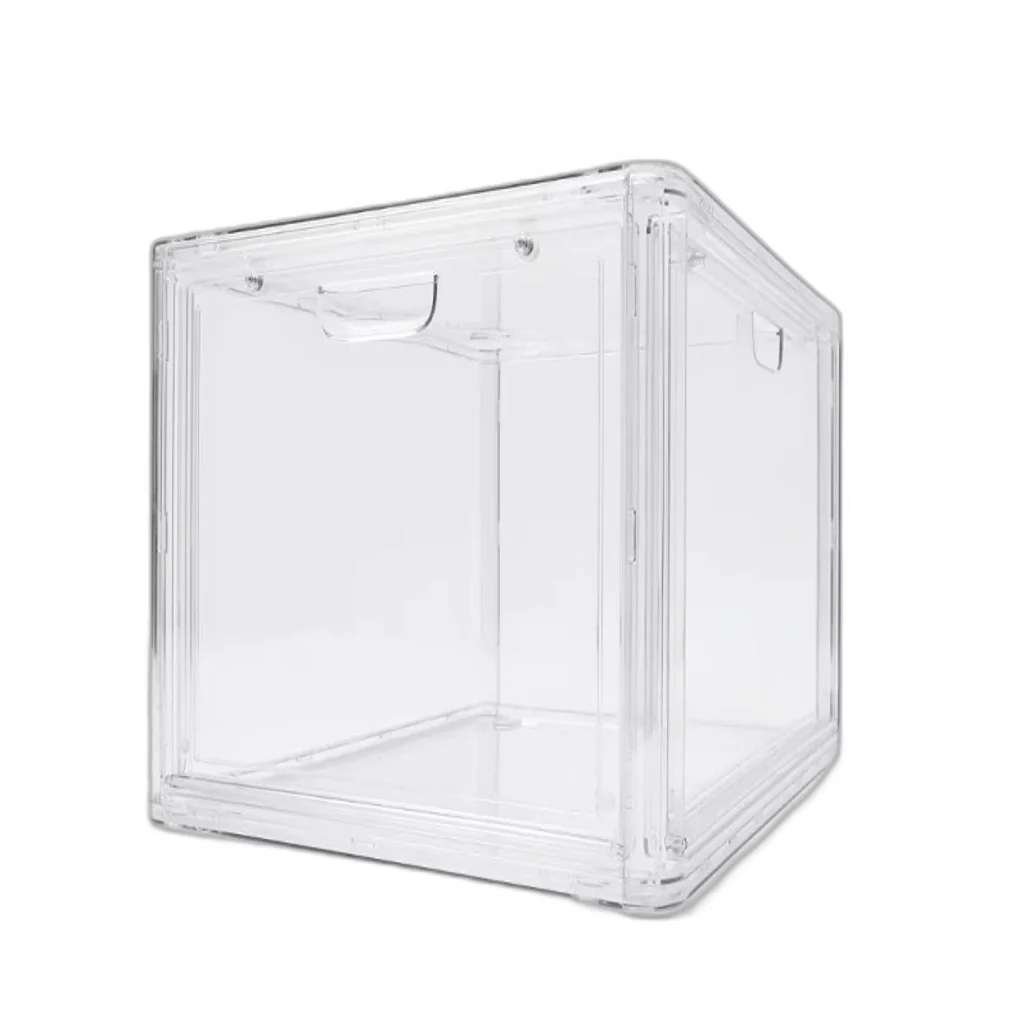 1 Piece Two Door Clear Acrylic Shoe Box Stackable Storage Organiser NEW - Image 2