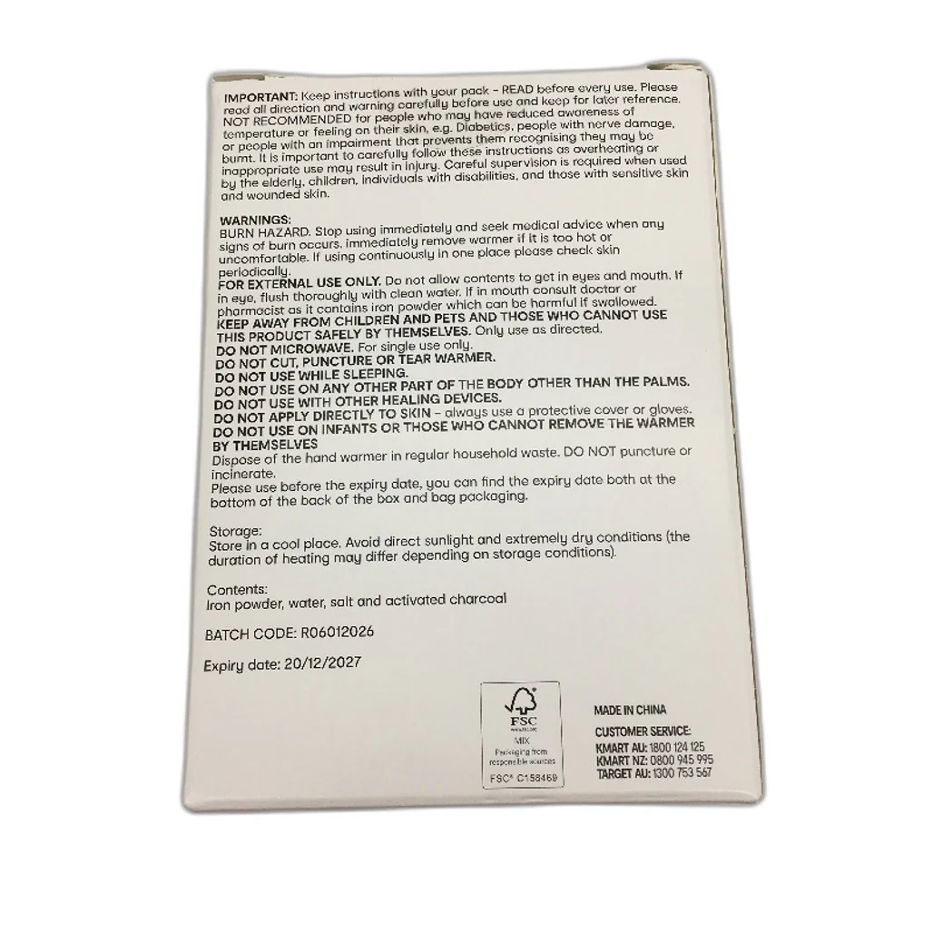 OXX Essentials 2 Pack x10 Hand Warmers and Hot and Cold Body Wrap Gel Pad NEW - Image 3
