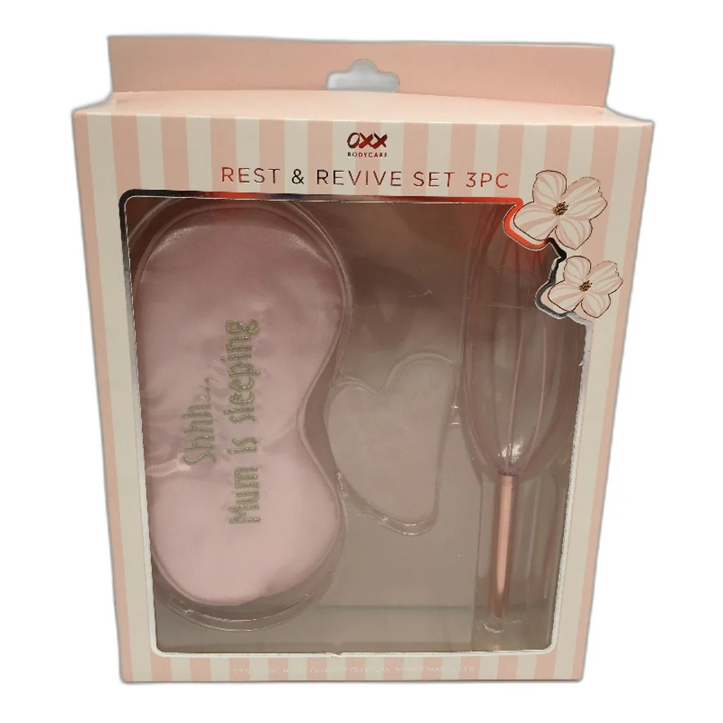 OXX 3 Pack Rest & Revive Set, Double Sided Mirror and 3pc Makeup Bags Bundle NEW - Image 3