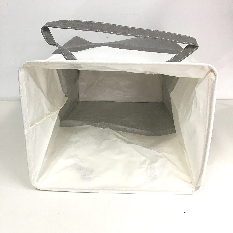 ALINK Laundry Storage Basket With Handle Set Of 2 Grey And Cream 30x40x50cm NEW - Image 3