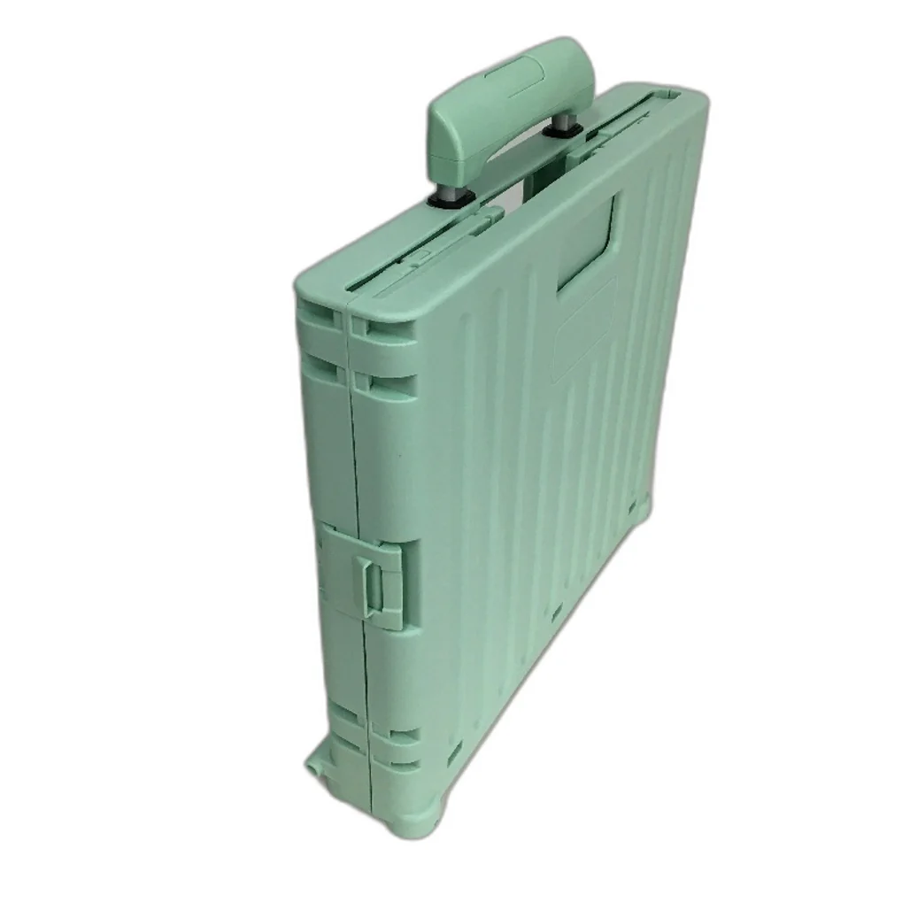 Foldable Portable Grocery Shopping Storage Cart Mint Green 35x45x35cm NEW - Image 7