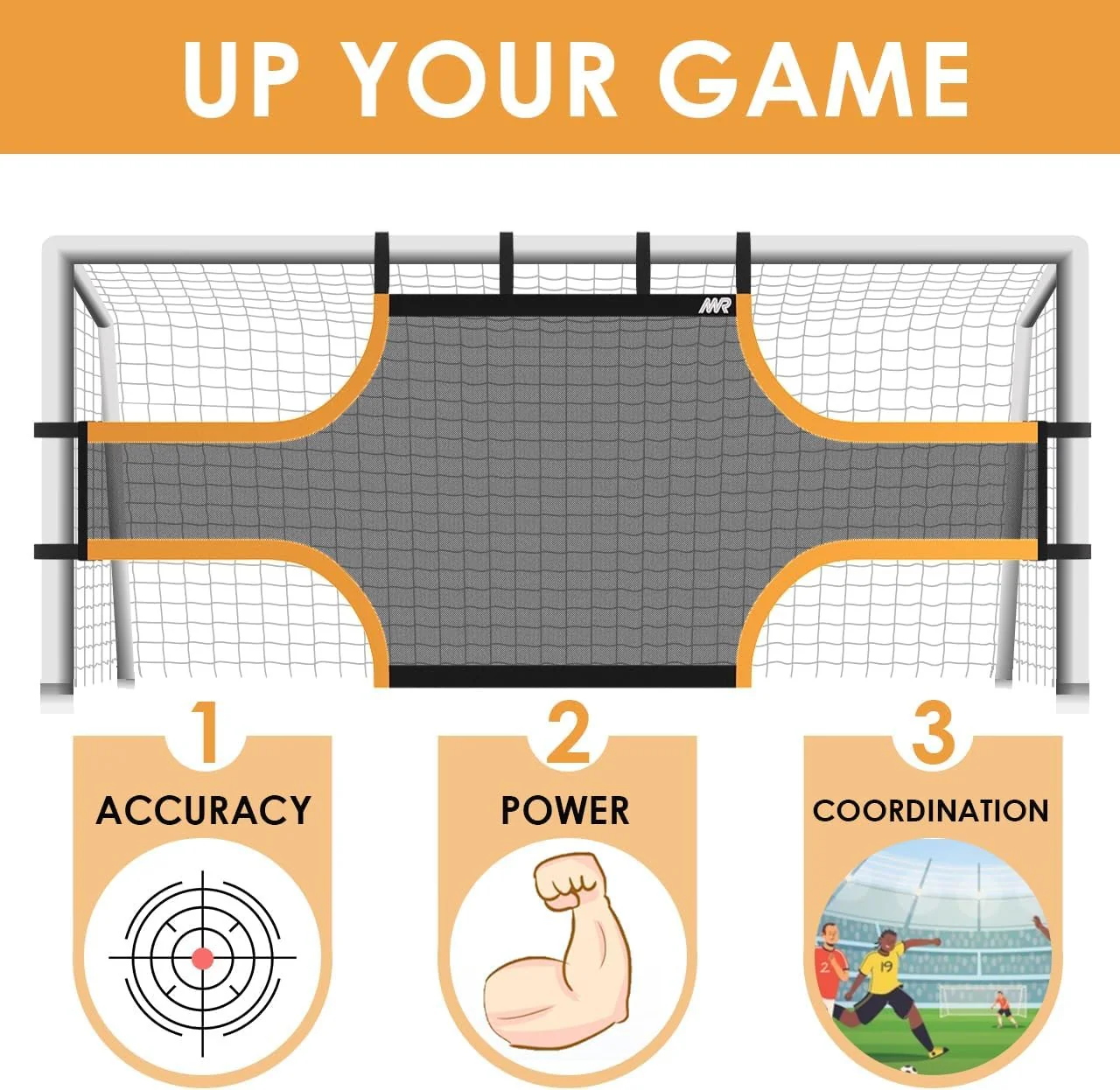 MR Soccer Goal Target Sheet for Professional Shooting Practice Aid 24'x8' AU - Image 3