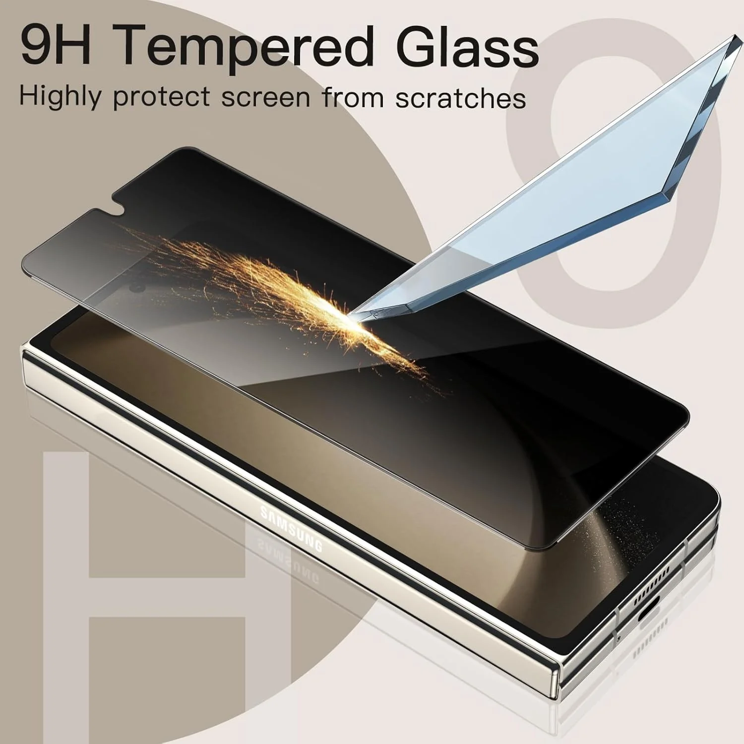 JETech Front Privacy Screen Protector for Samsung Galaxy Z Fold 5 - Image 4