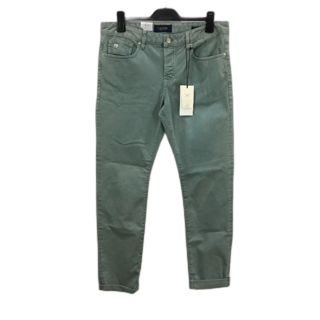 Scotch & Soda Green Ralston Regular Slim Lightweight Denim Jeans Mens 33/32 NEW