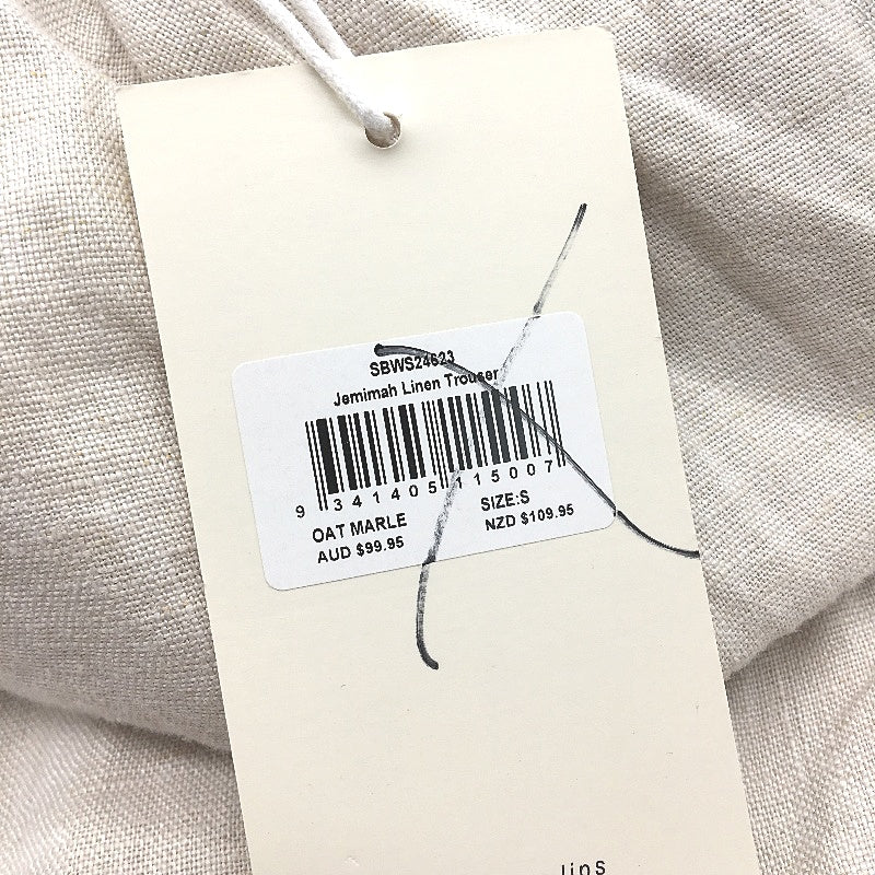 Subtitled Oat Marle Jemimah Linen Trouser Lightweight Pants Ladies Size S NEW - Image 4
