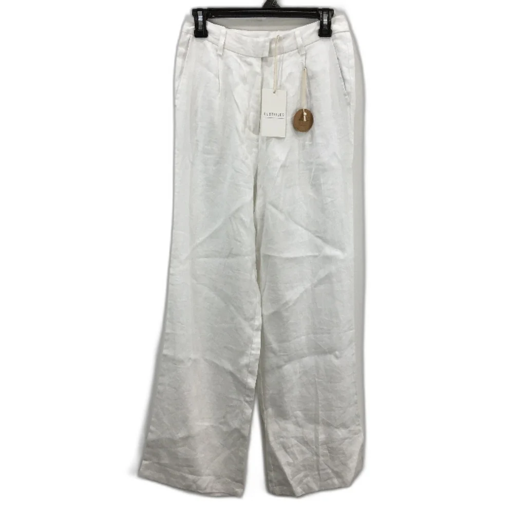 Subtitled White Jaylah Slouch Linen Trouser Lightweight Pants Ladies Size XS NEW