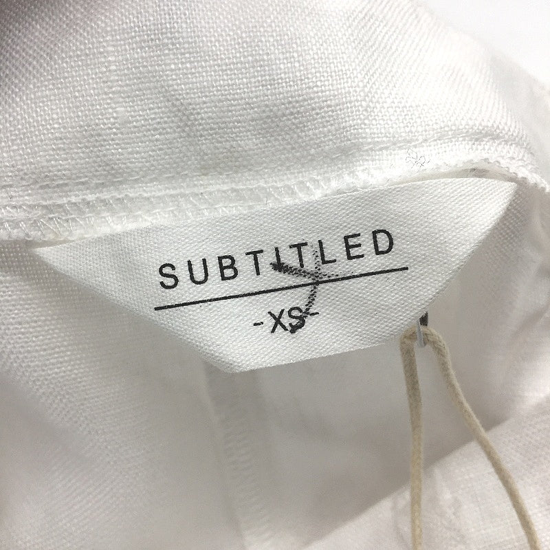 Subtitled White Jaylah Slouch Linen Trouser Lightweight Pants Ladies Size XS NEW - Image 3