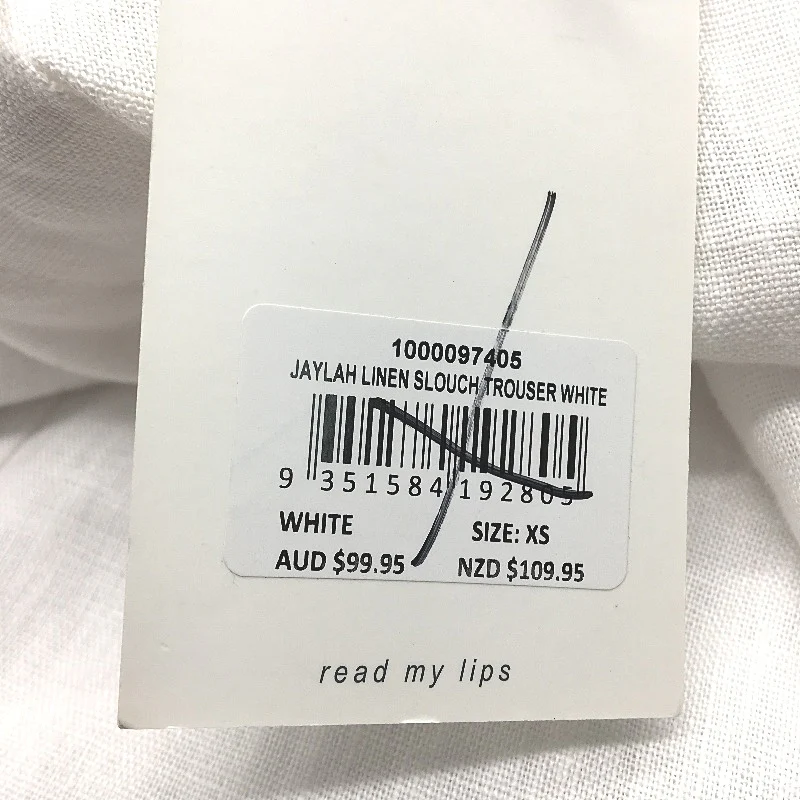 Subtitled White Jaylah Slouch Linen Trouser Lightweight Pants Ladies Size XS NEW - Image 4