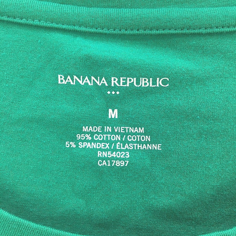 Banana Republic Cotton Blend Bright Green Basic Cotton T-Shirt Ladies M - Image 3
