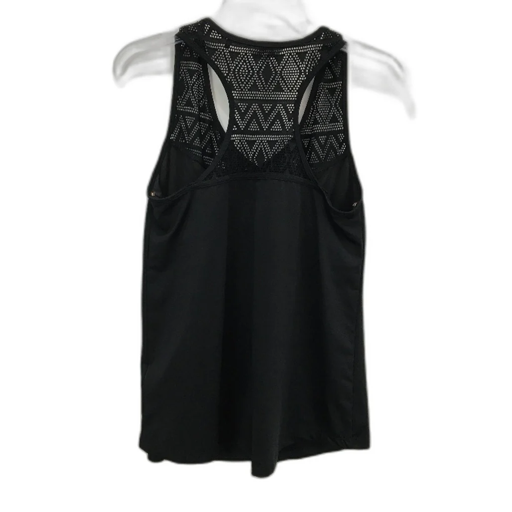 Simply Vera by Vera Wang Black Ornate Top Built In Shelf Singlet Ladies Size M - Image 2
