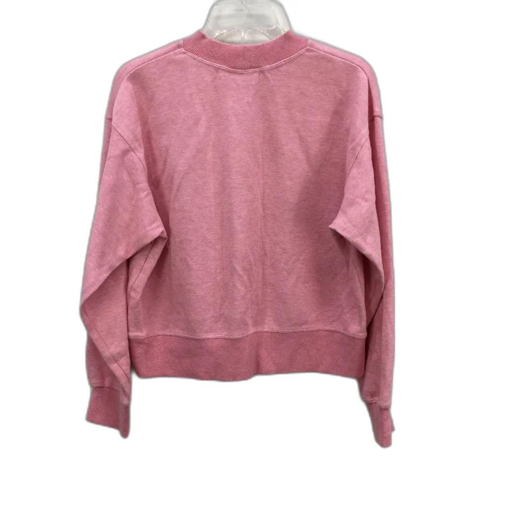 Kookai Musk Pink Cotton Blend Cropped Sweatshirt Jumper Ladies Size 0 AUS 6-8 - Image 2