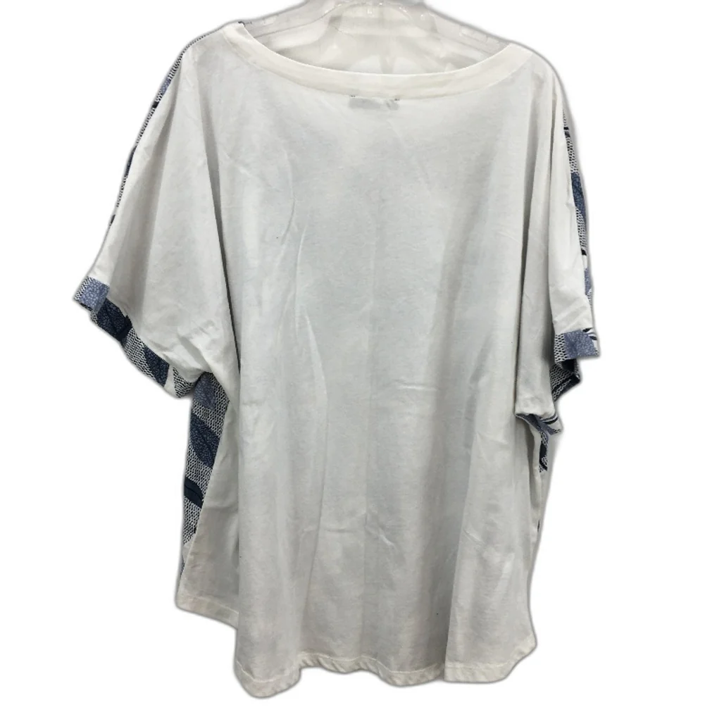Regatta Curve Organic Cotton White With Blue Leaf Pattern Top Ladies Size 20 NEW - Image 2