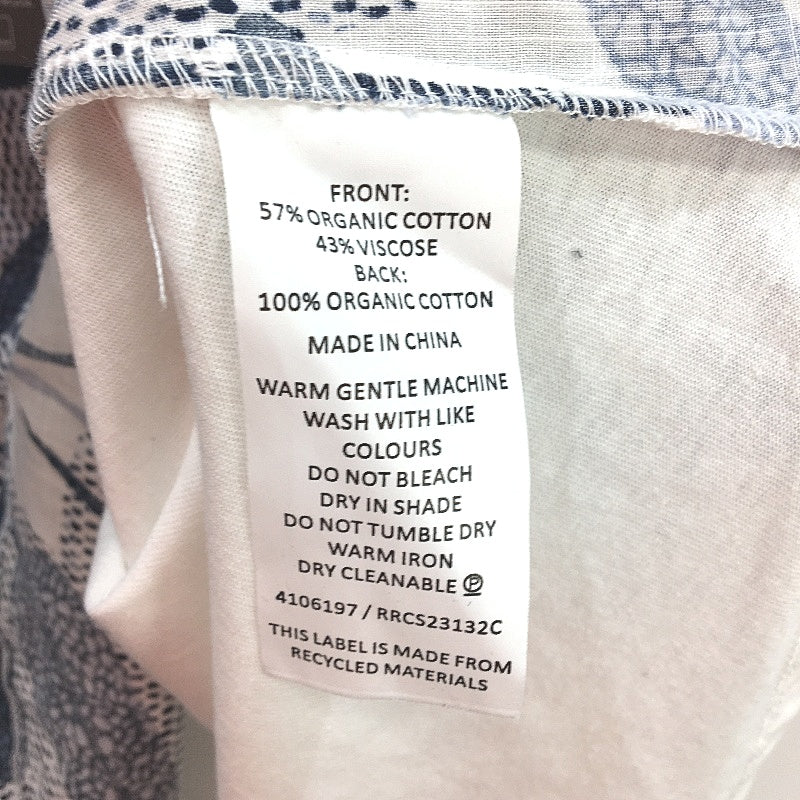Regatta Curve Organic Cotton White With Blue Leaf Pattern Top Ladies Size 20 NEW - Image 5