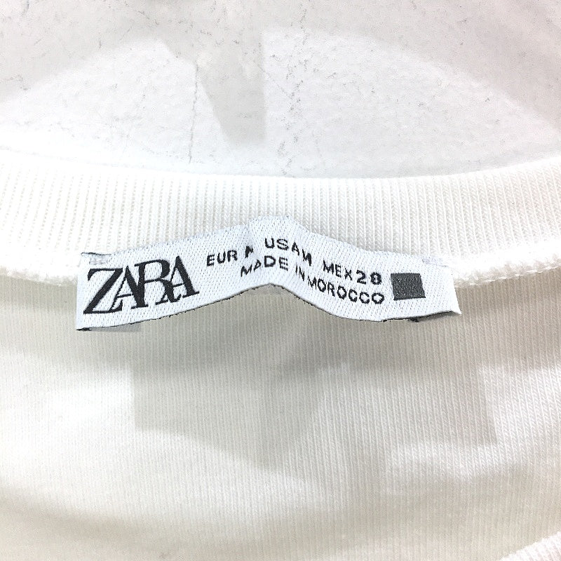 Zara Cream Ribbed Gold Knit Shoulders Sleeveless Slim Fit Top Ladies Size M - Image 3