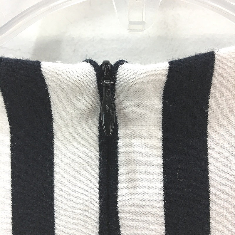 Veronika Maine Black & White Striped Straight Neck T-Shirt Top Ladies Size Small - Image 3
