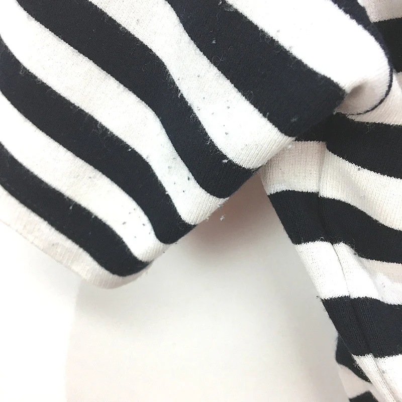 Veronika Maine Black & White Striped Straight Neck T-Shirt Top Ladies Size Small - Image 6