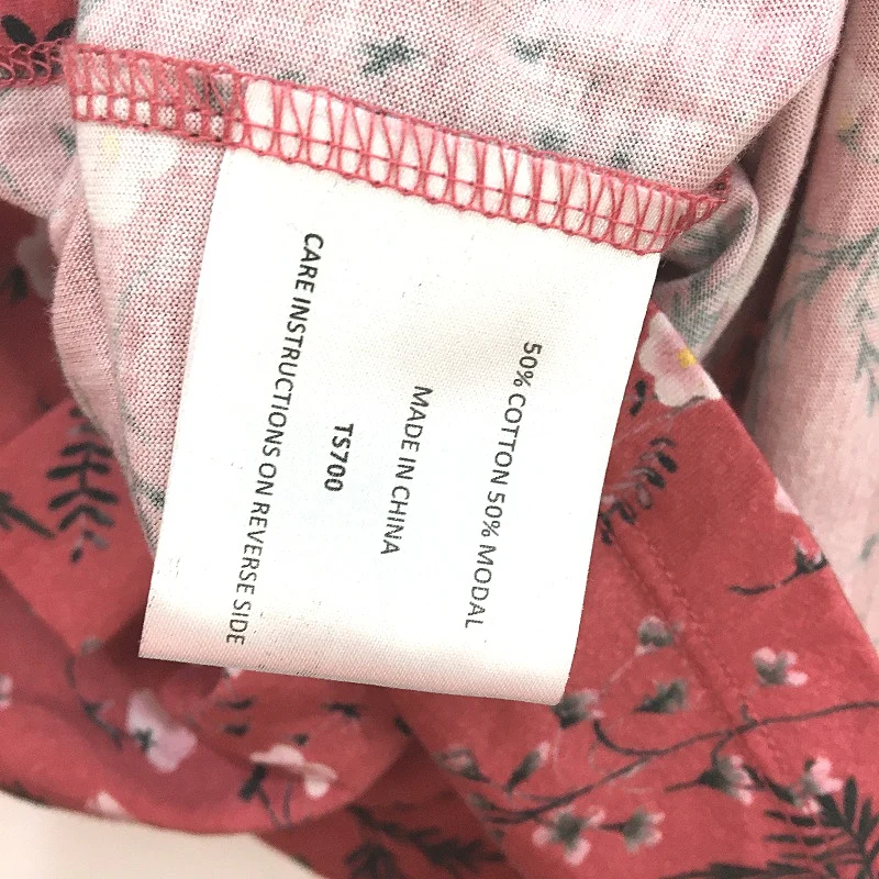 Laura Ashley Pink Floral Cotton Modal Long Sleeve Tie Neck Top Ladies Size XS - Image 4