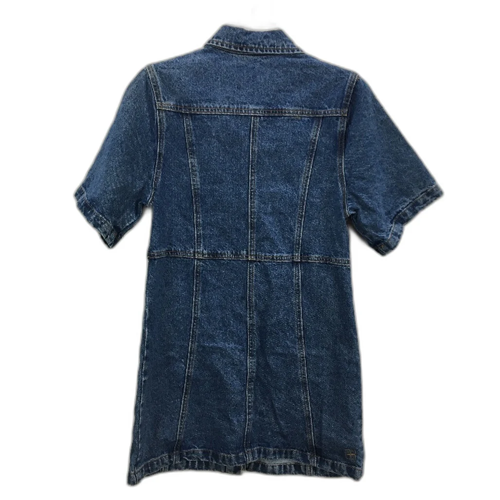 Insight Rio 100% Cotton Button Up Short Sleeve Blue Denim Dress Size Medium NEW - Image 2