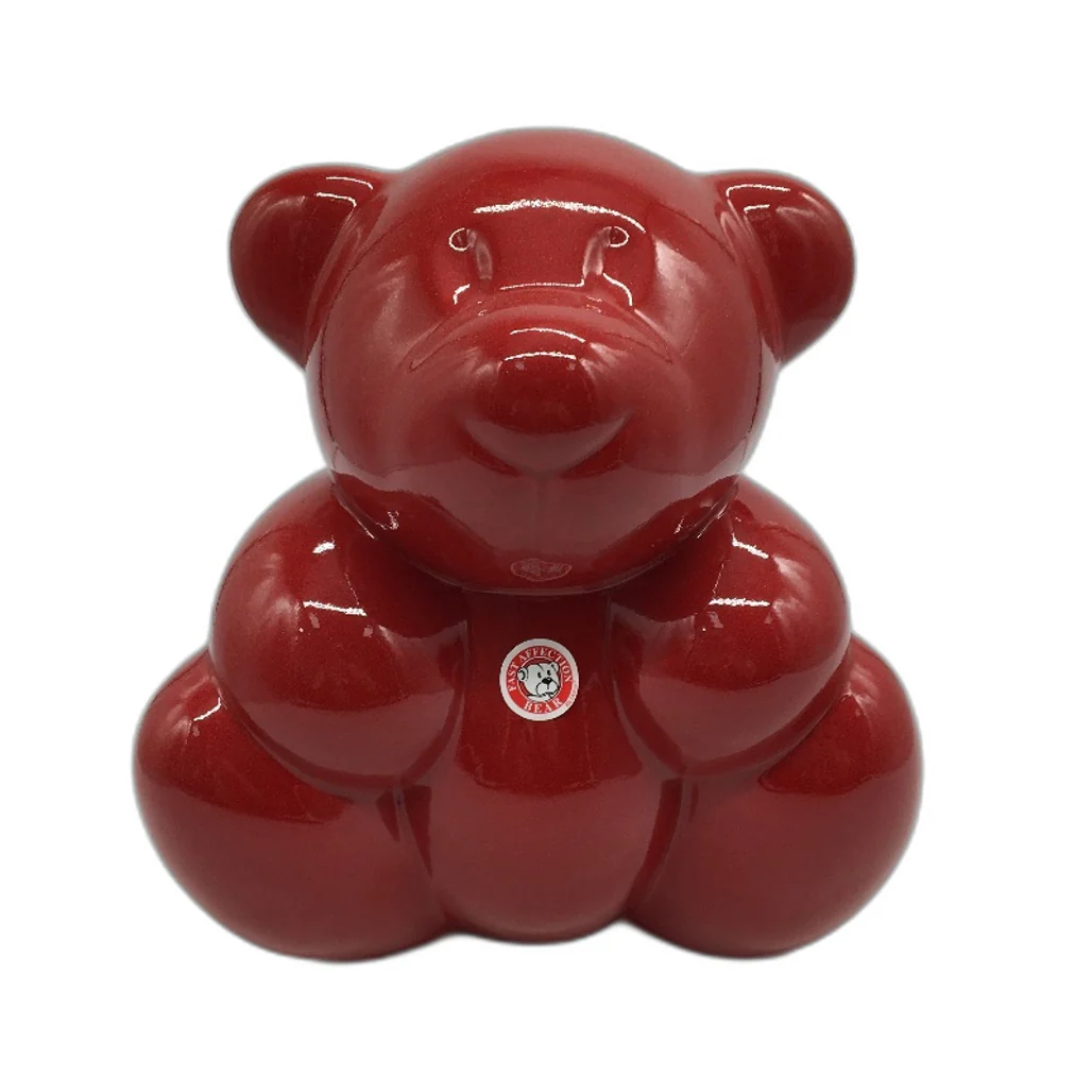 Royal Boch Belgium Large Red Fast Effection Bear Porcelain Figurine 27cm NEW