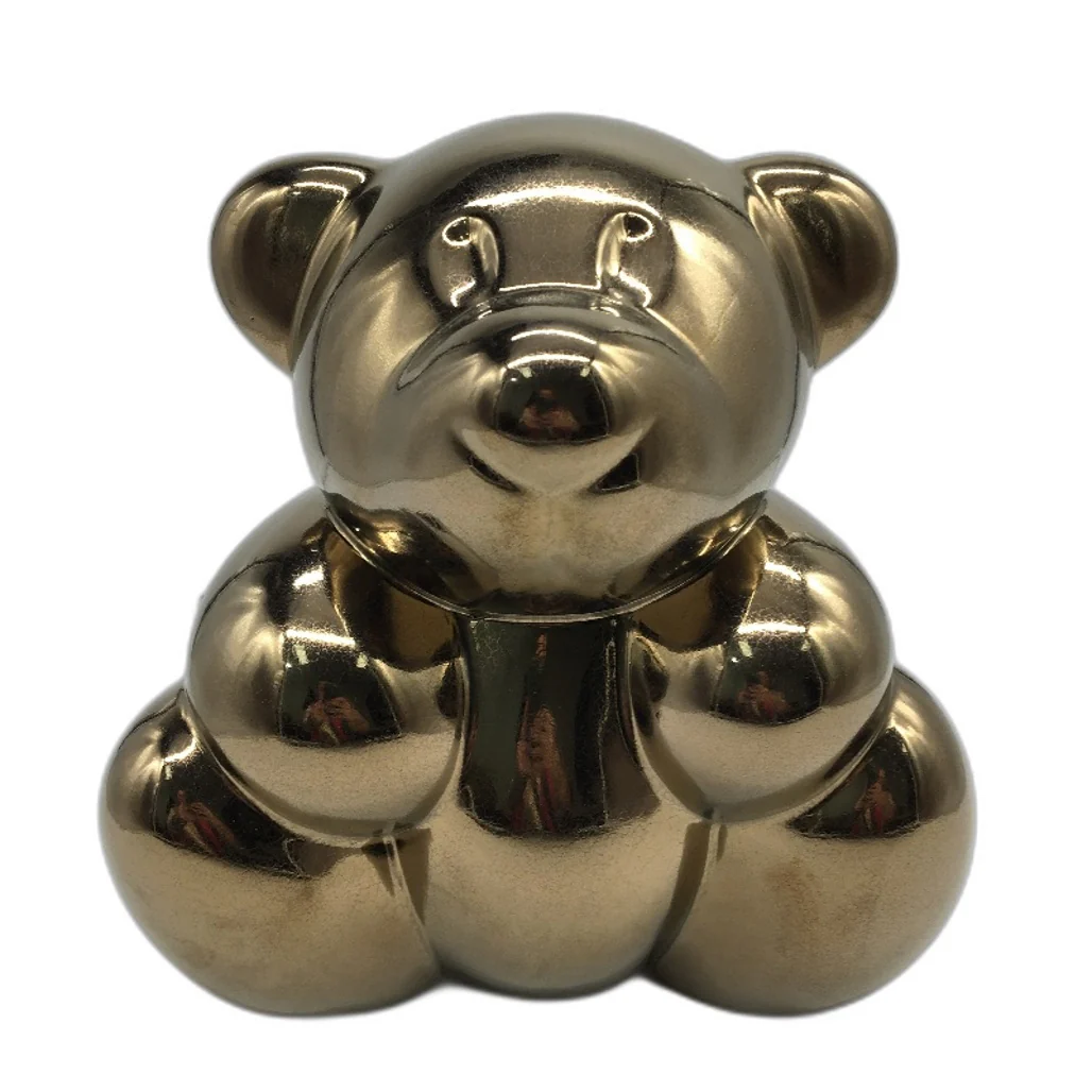 Royal Boch Belgium Crackle Bronze Fast Effection Bear Porcelain Figurine NEW