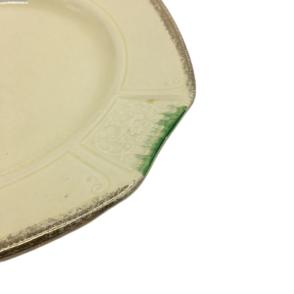 VINTAGE J & G Meakin England Romney Cream Green 3Pce Tea Cup, Saucer & Plate Set - Image 3