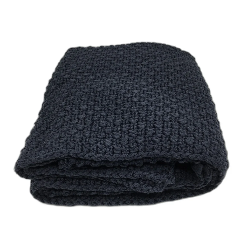 Target Dolly Navy Blue Chunky Knit Throw Lounge Blanket 127x152cm NEW - Image 2