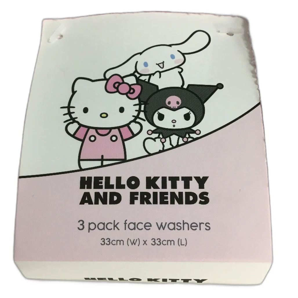 Hello Kitty and Friends Beach Towel and 3 Pack Face Washers Bundle NEW - Image 6