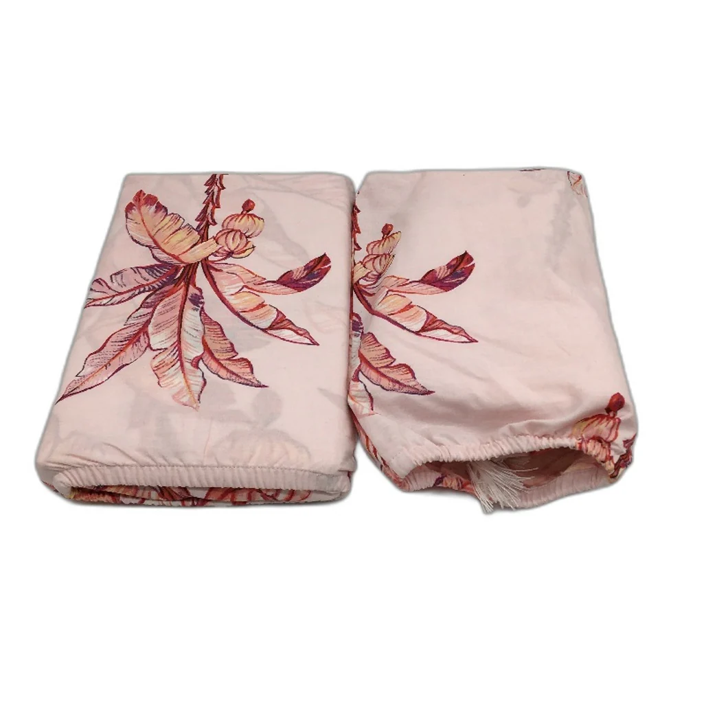 2 Piece Pink Palm Tree European Square Pillowcases 67x67cm NEW - Image 3