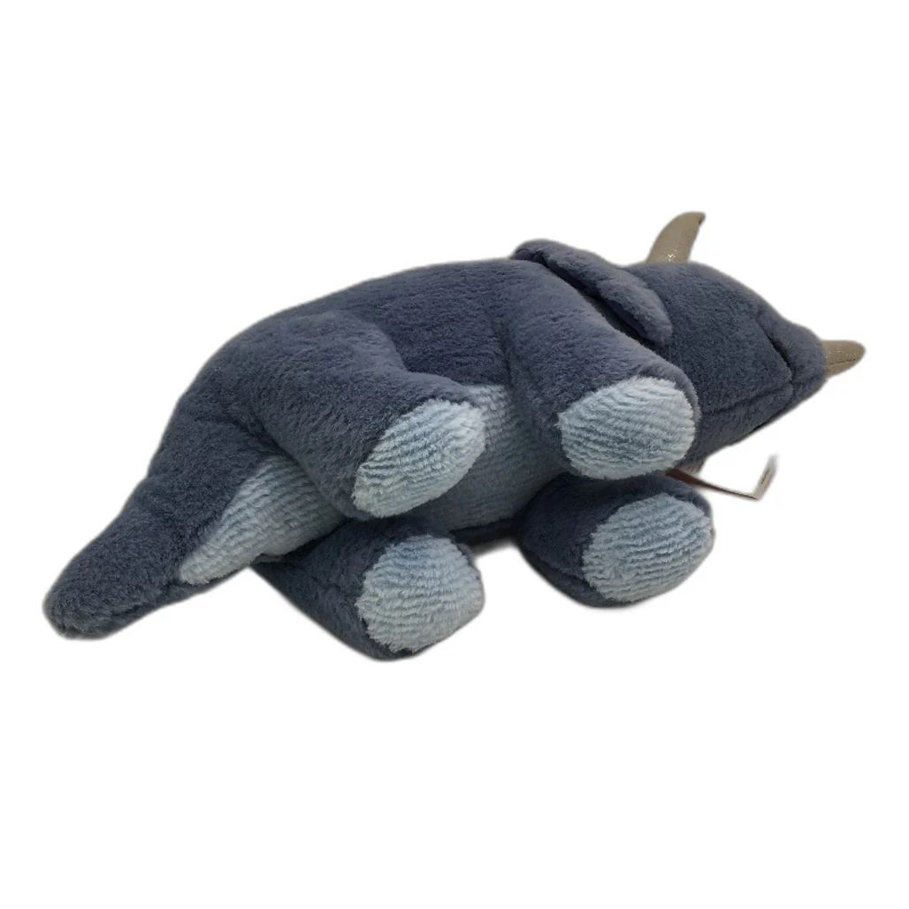 Green & Blue Dinosaurs T-Rex Triceratops 2 PCS Soft Fluffy Plush Toy Plushie NEW - Image 3