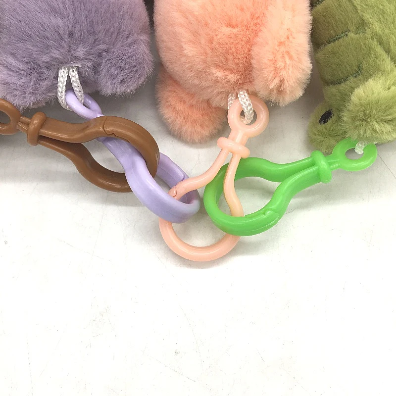4 Pack Bundle Soft Fluffy Mini Animal Plush Toys Key Chains Bag Tag NEW - Image 4