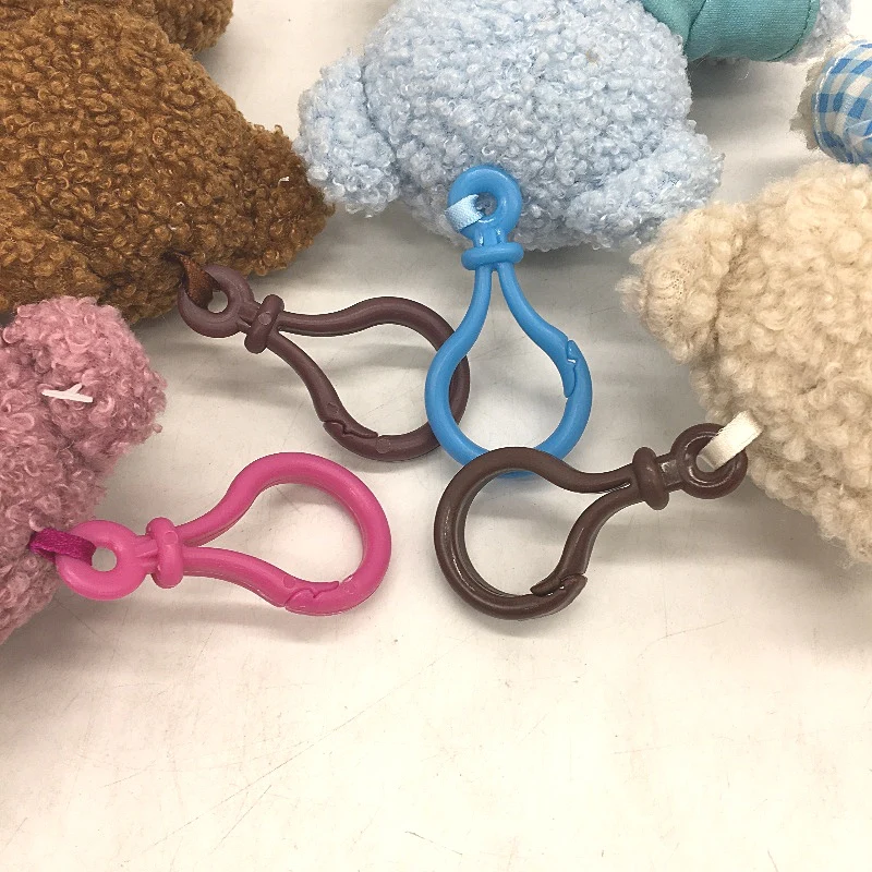 4 Pack Bundle Soft Fluffy Mini Teddy Bears Plush Toys Key Chains Bag Tag NEW - Image 3