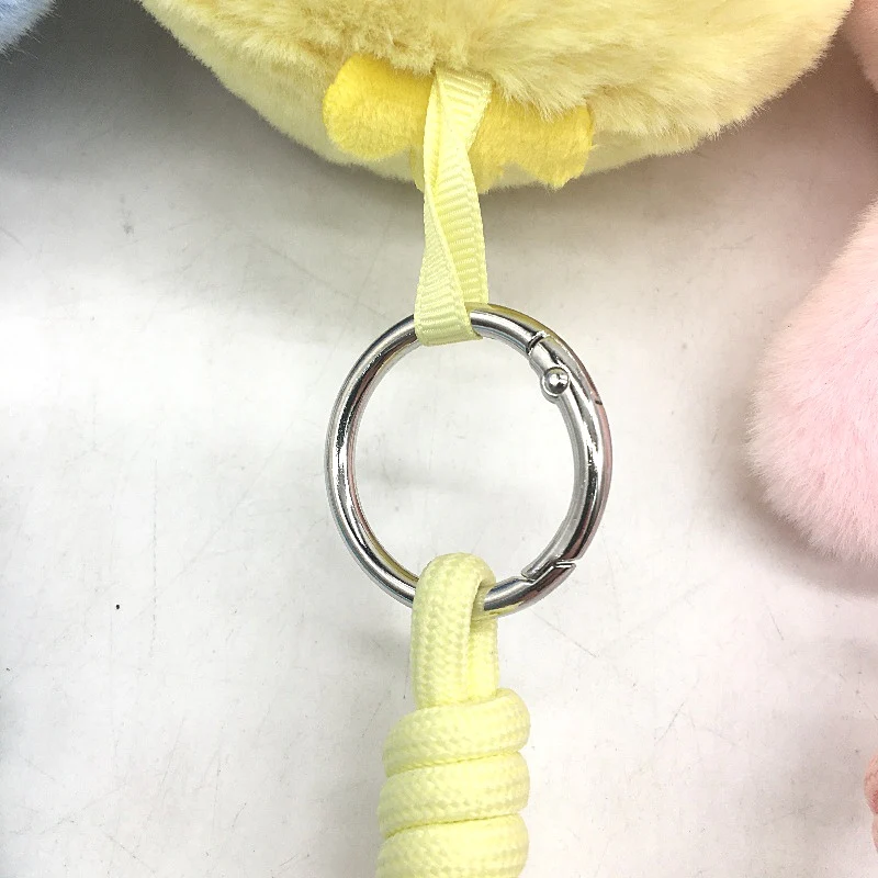 3 Pack Bundle Mini Girl In Cute Costume Plush Toy Key Chain Pink/Yellow/Blue NEW - Image 4