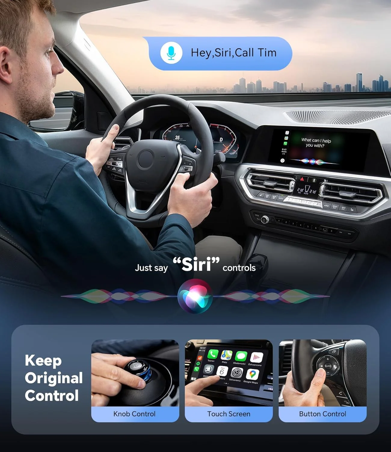 ENOMIR A10 Mini Wireless CarPlay Adapter for iPhone & Android Auto - Image 4