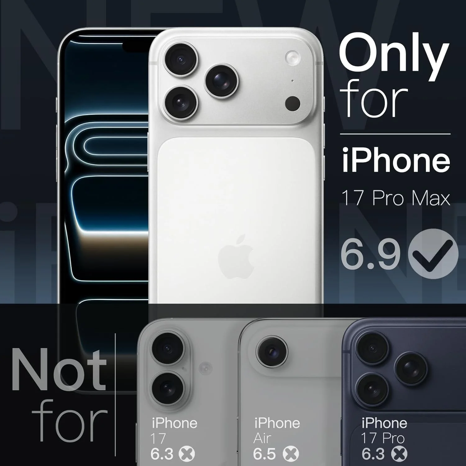 JETech Magnetic Slim Case for iPhone 17 Pro Max Clear Ultra-Thin Protection - Image 2