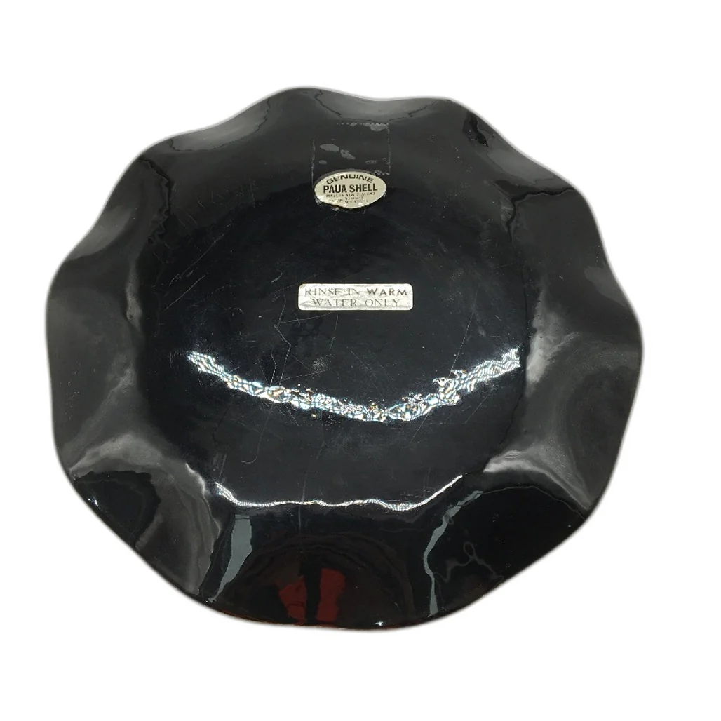 COLLECTABLE New Zealand Natural Paua Shell Resin Trinket Dish 18cm - Image 3