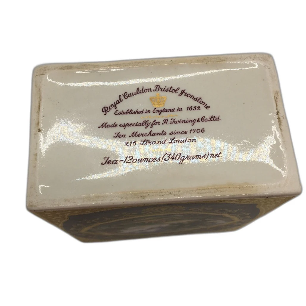 VINTAGE Royal Cauldon Bristol Ironstone Made For Twining Tea Cannister - Image 4