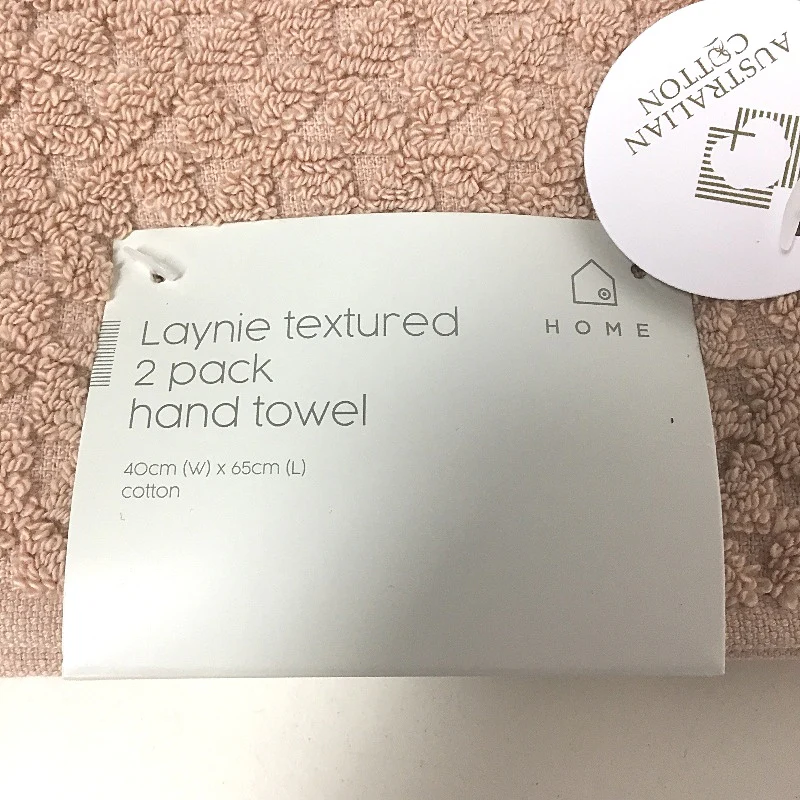 Target Australian Cotton Laynie Textured Blush 1 Bath & 3 Hand Towel Set NEW - Image 4