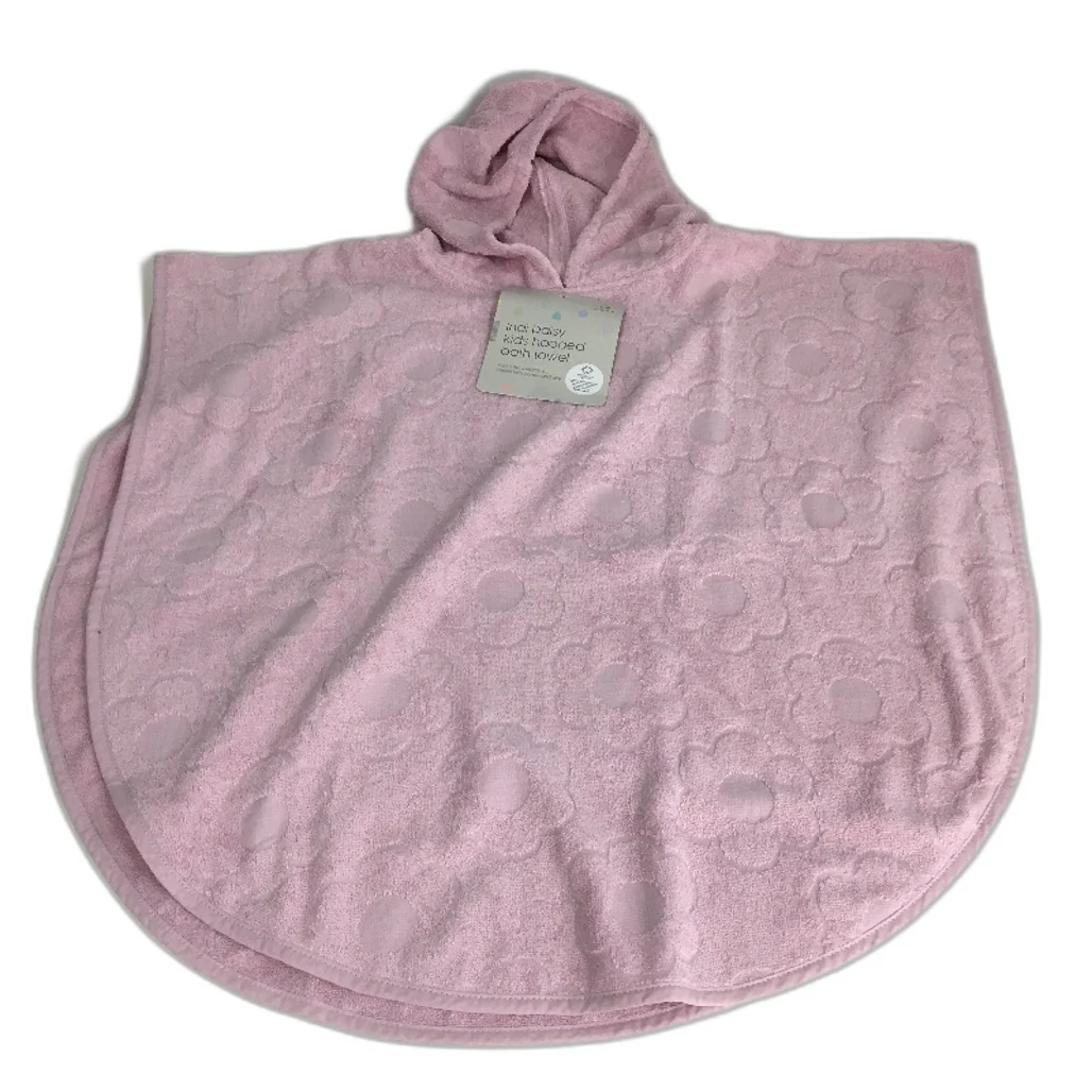 Target Aust Cotton Blue Shark & Pink Flower Kids Hooded Bath Towel Pack NEW - Image 3