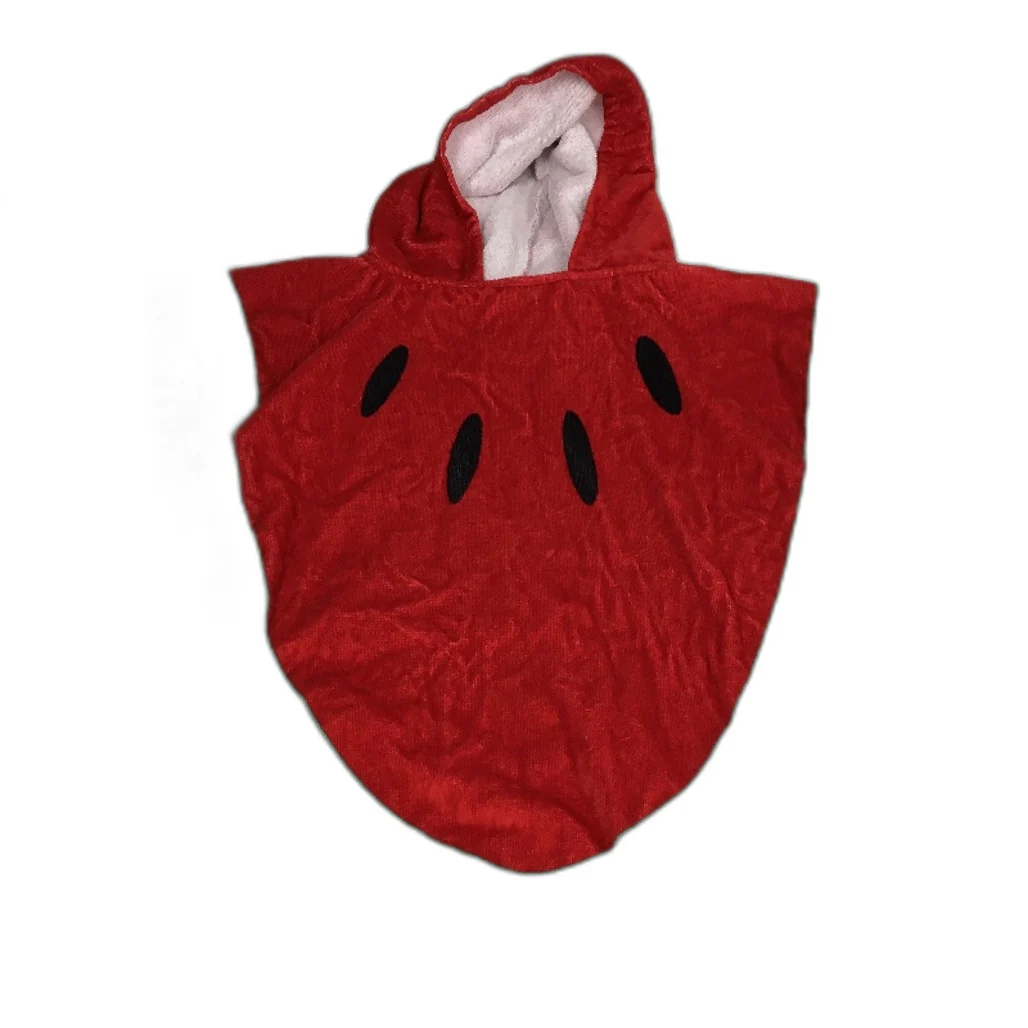 Target Aust CottonWatermelon Red & Pink Pompom Kids Hooded Bath Towel Pack NEW - Image 3