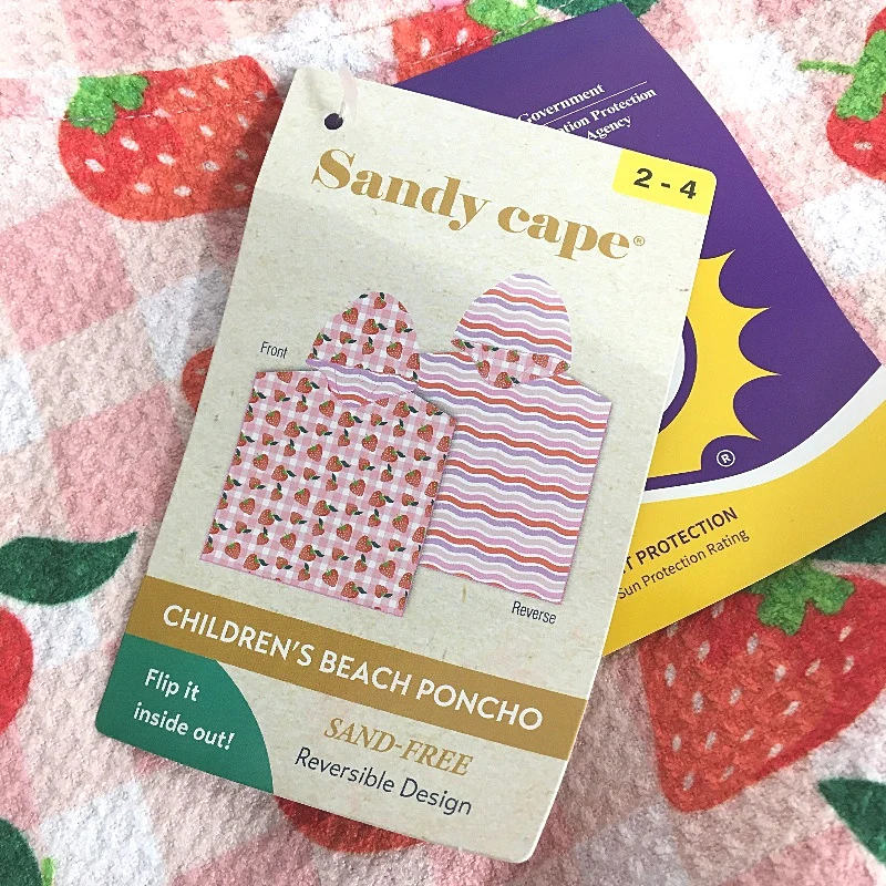 Kids Pink Themed Cotton 2 Beach Towel & 2 Hooded Beach Poncho Pack NEW - Image 5