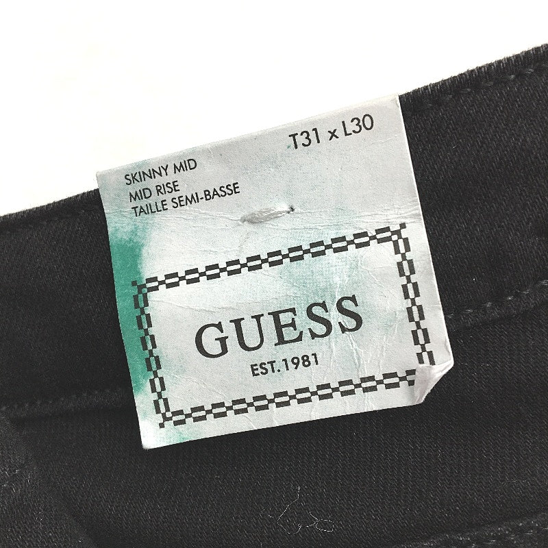 Guess Annette Skinny Slim Tapered Black Mid Rise Jeans Ladies Size UK 31 NEW - Image 4