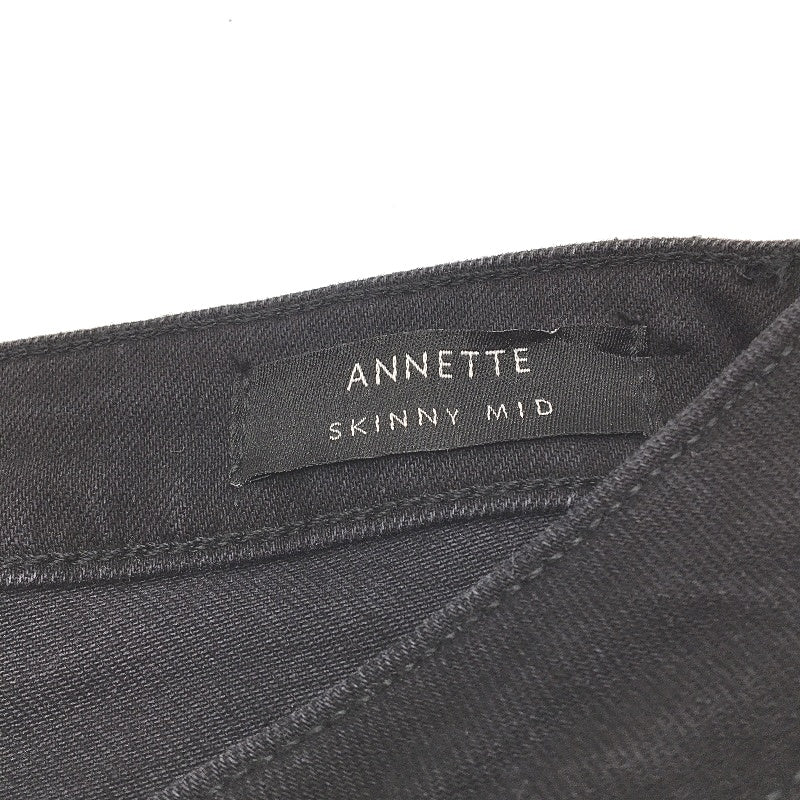 Guess Annette Skinny Slim Tapered Black Mid Rise Jeans Ladies Size EU 44 NEW - Image 3