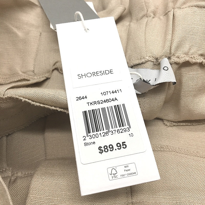 Tokito Button Detail Ecru White Linen Blend Tapered Pants Ladies Size 10 NEW - Image 4