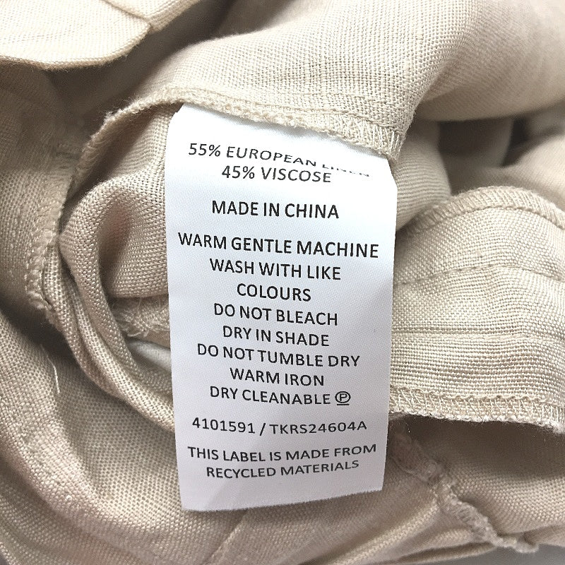 Tokito Button Detail Ecru White Linen Blend Tapered Pants Ladies Size 10 NEW - Image 5