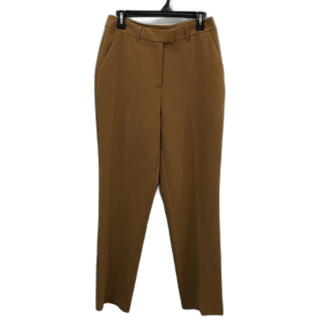 Basque Straight Leg Camel Brown Mid Rise Trousers Ladies Size 10 NEW