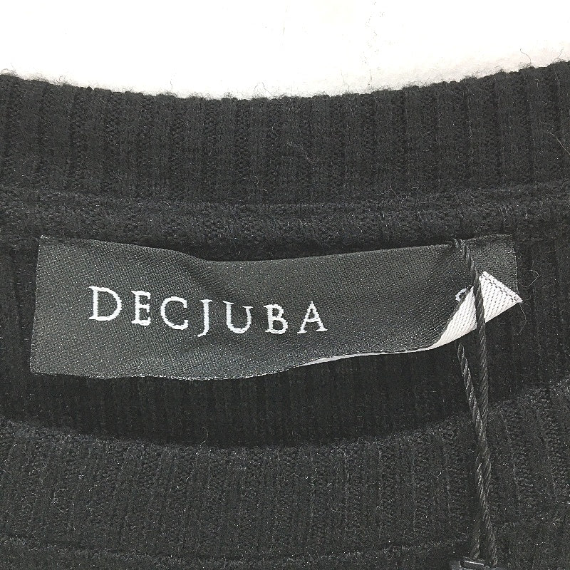 Decjuba Josephione Button Rib Knit Black Midi Dress Ladies Size Small NEW - Image 4