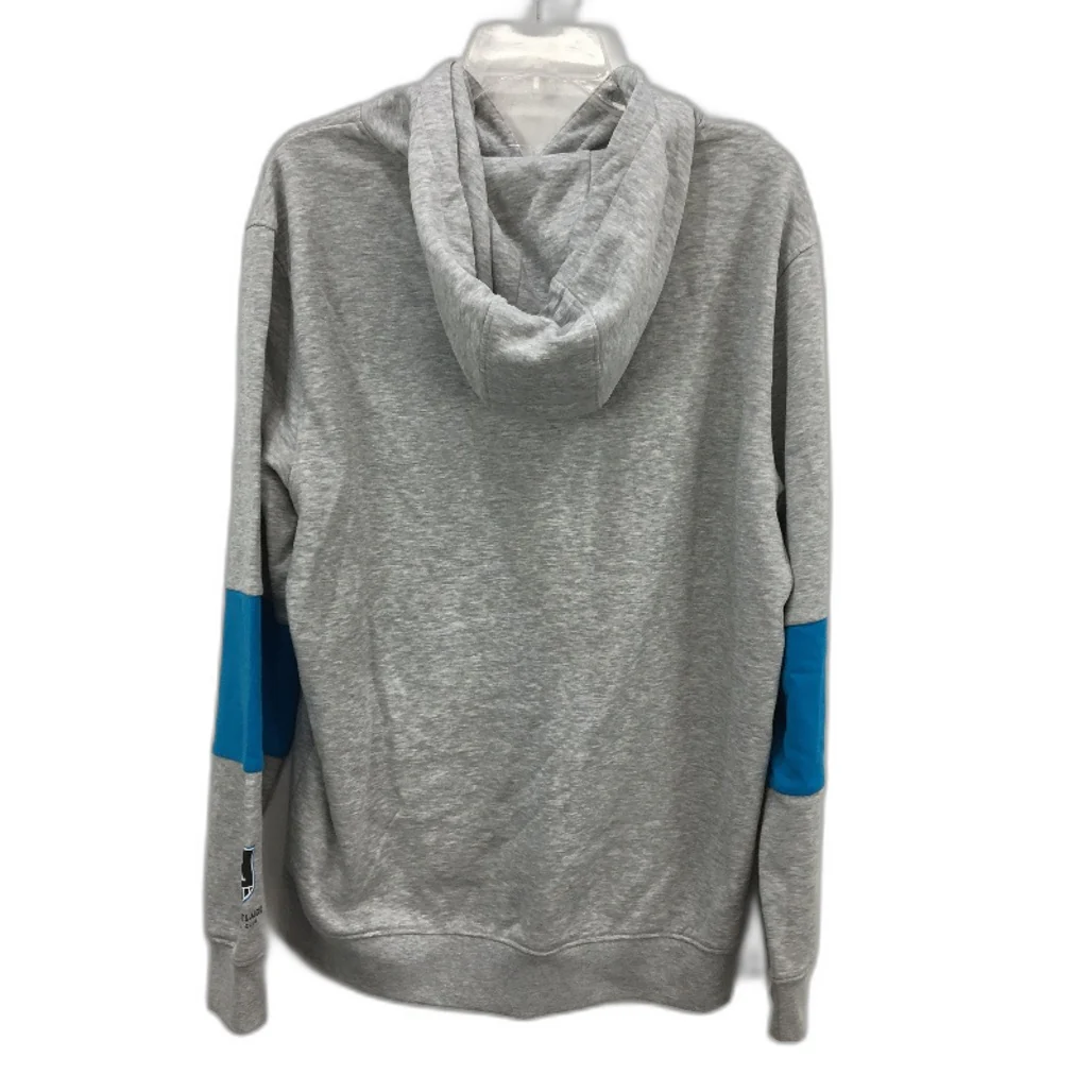 AFL Football Official Merch Port Adelaide Grey Hooded Jumper Mens Size M NEW - Image 2