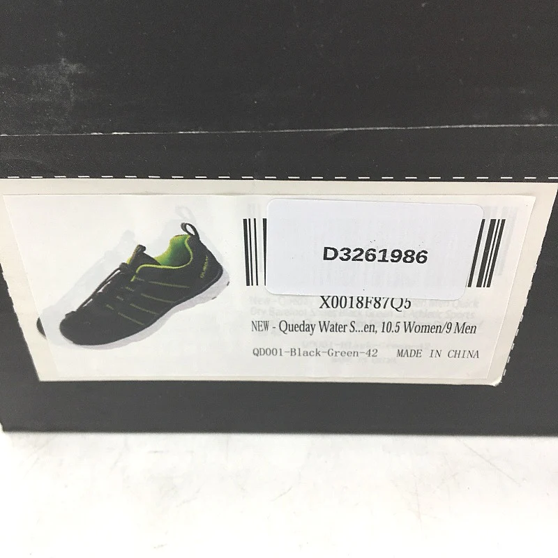 Queday Black Mesh Lightweight Water Sneaker Shoes UNISEX Size EU 42 M9 L10.5 NEW - Image 7