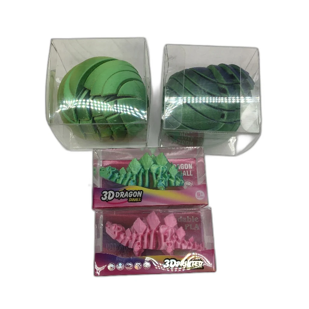 3D Printed Dragon & Fidgets Chromatic Multicoloured Artwork 9 Piece Pack NEW - Image 2